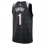 Maillot NBA Portland Trail Blazers Anfernee Simons Nike 2024-25 City Edition Noir Swingman - Homme